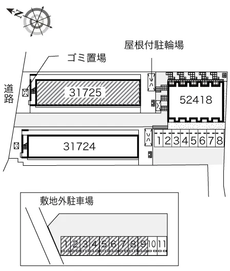 ★手数料０円★さいたま市南区大谷口　月極駐車場（LP）